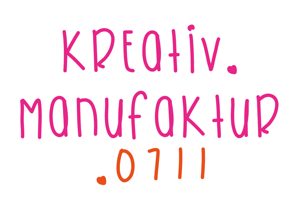 Logo der Kreativ.Manufaktur.0711 in zwei Farben Pink und Orange